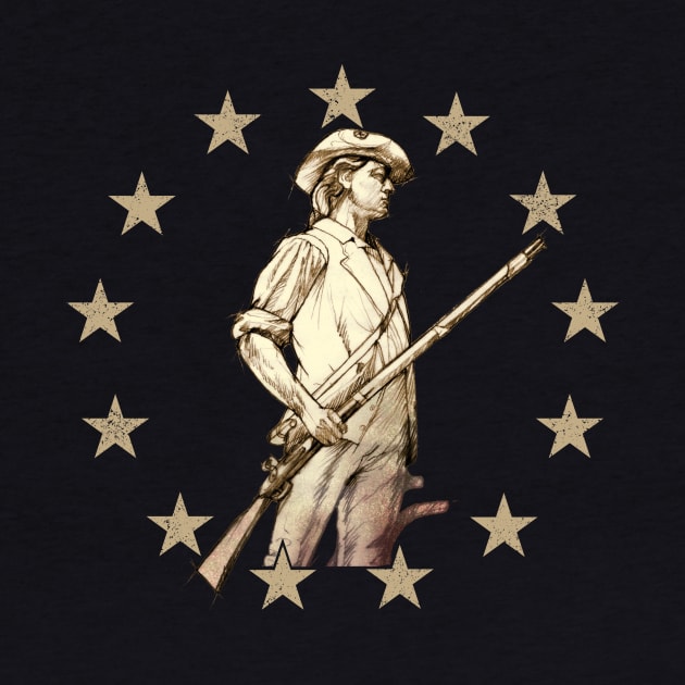 Concord Minuteman Drawing by cartogram